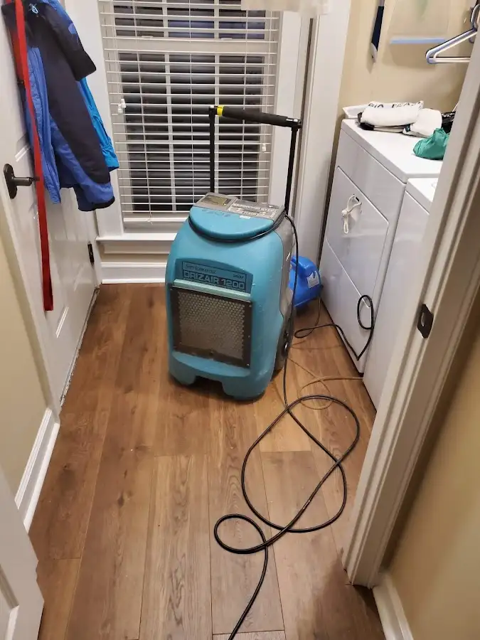 Commercial dehumidifier deployed for Flood Damage Cleanup in Edgartown