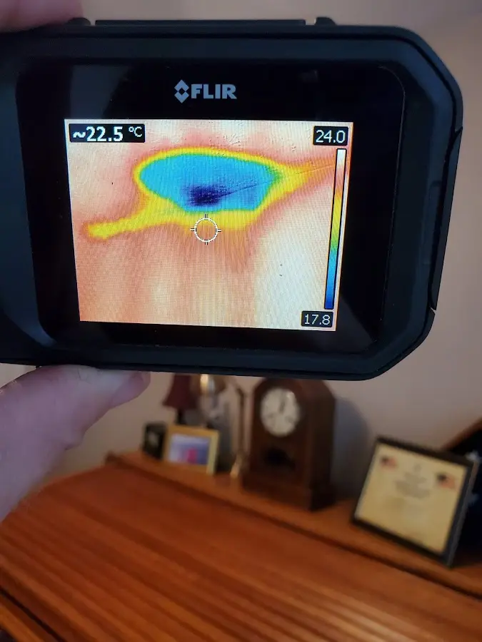 Thermal imaging inspection for water damage in Edgartown